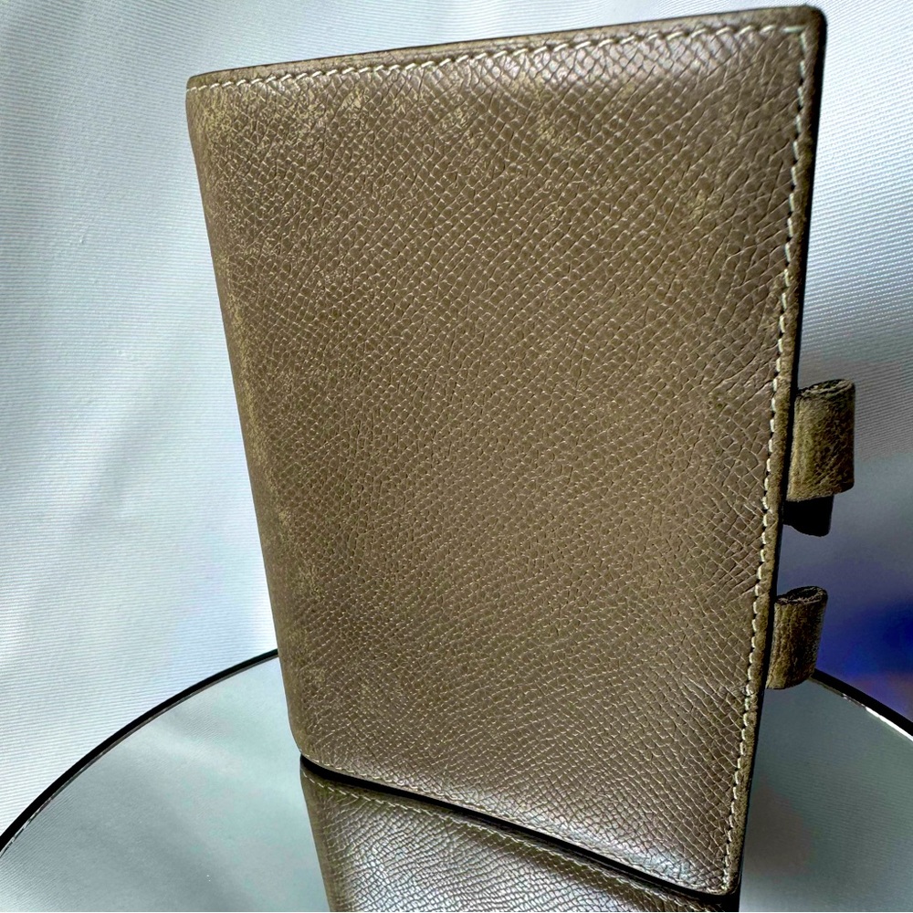 Hermès Ulysse PM Etoupe Togo Leather Notebook Rare Discontinued Hermès Agenda - Picture 9 of 9